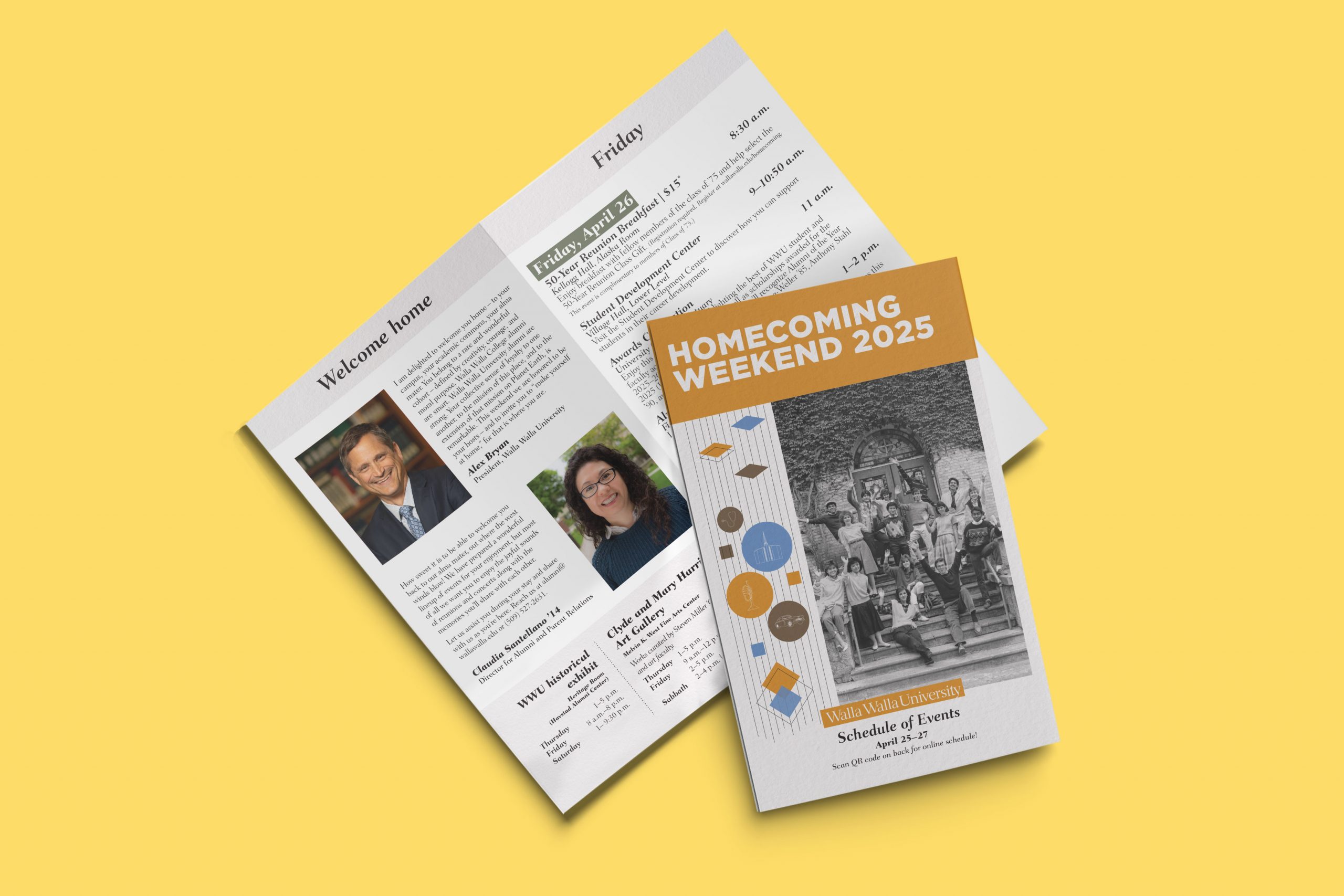 Schedule of Events Booklet for Homecoming weekend